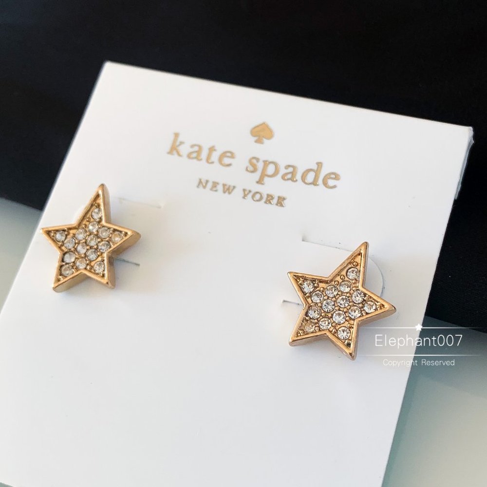 Kate Spade earrings gold star crystal earrings
